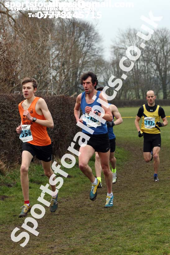 Senior mens 2018 Durham Cathedral Cross Country Relay. Photo:  David T. Hewitson/Sports for All Pics